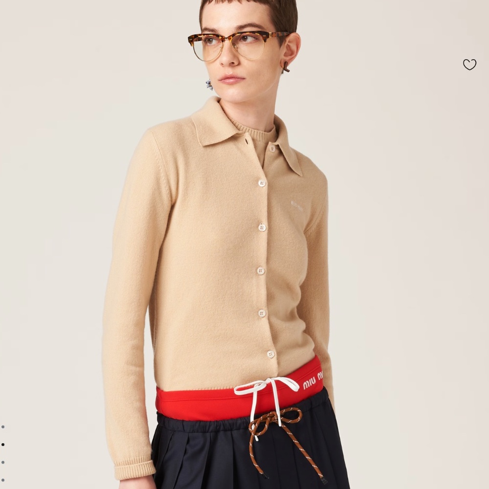 Miu Miu Soft Pink Cardigan Sweater